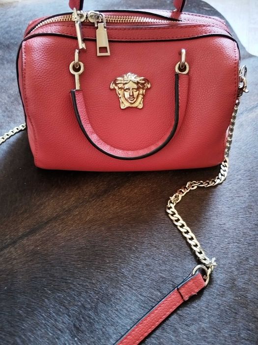 Дамска чанта Versace естествена кожа