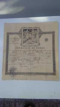 certificat de botez vechi