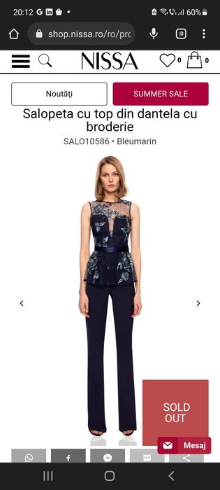 Salopeta Nissa bleumarin