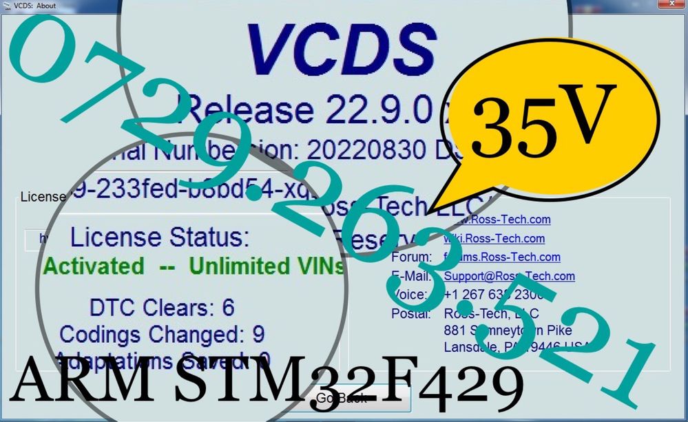 Real Hex-V2 ARM 429 Tester VCDS 23.11.00 Engleza Update Placa 35V 2024