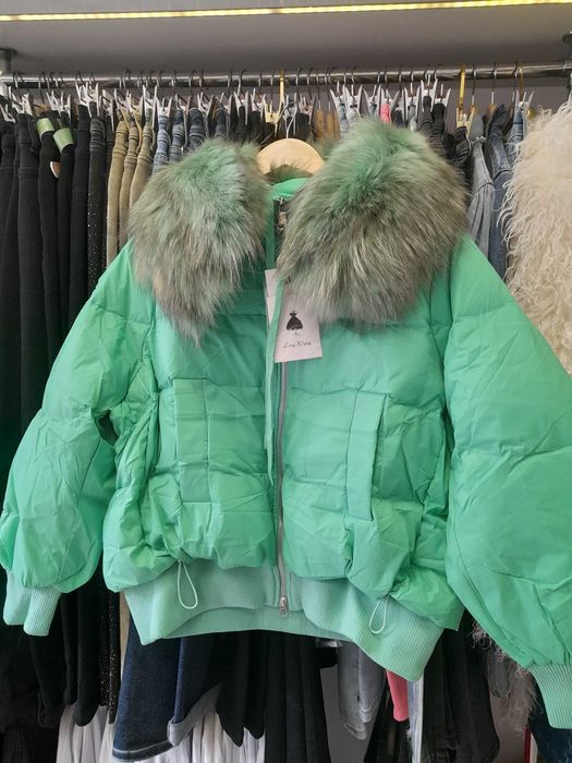 Зелено яке гъши пух, яка лисица. Ново с етикет. С, М, Л