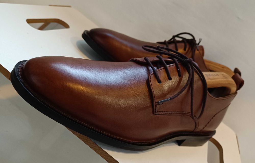 Pantofi derby 40 plain toe ZIGN London NOI piele naturala
