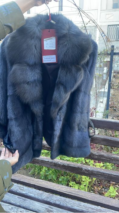 Шуба соболь темный-графит