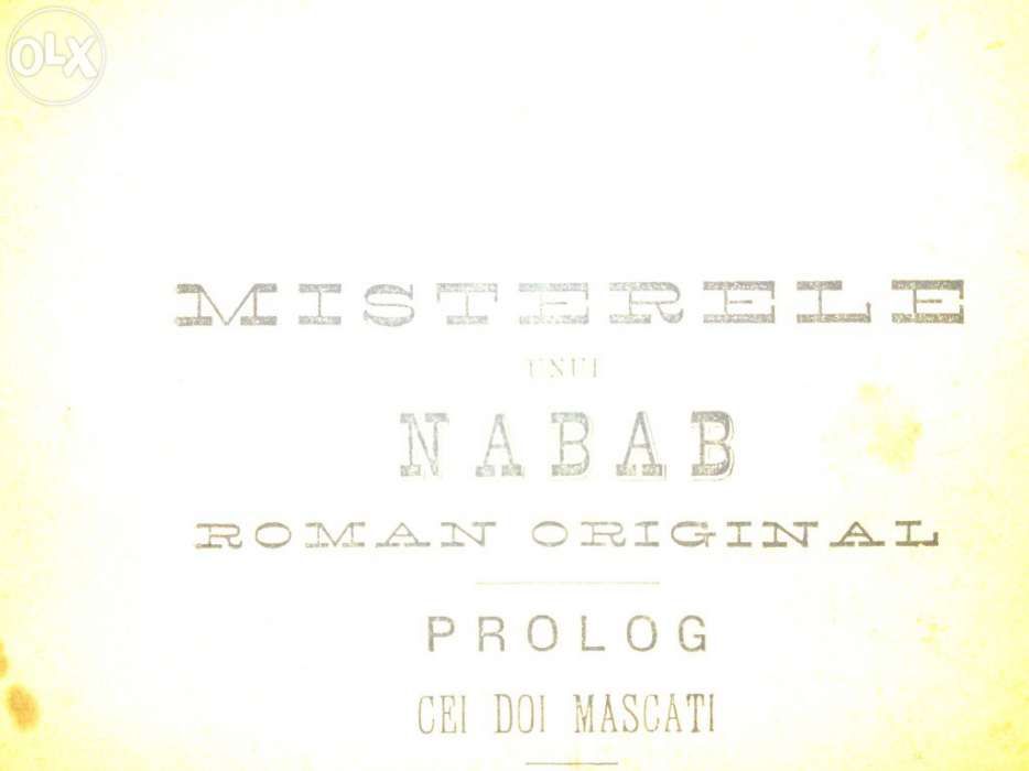 Carte veche Misterele unui nabab din anul 1889