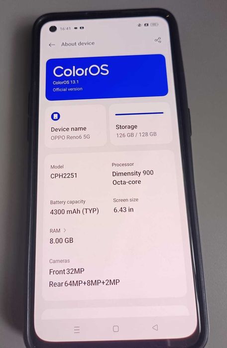 oppo Reno6 5G 126 GB/128 GB