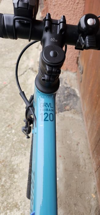 Bicicletă gravel GRVLW120 albastru damă