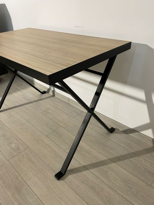 Masă cu Structură Metalică, foarte Solidă, 130X70 cm; Birou