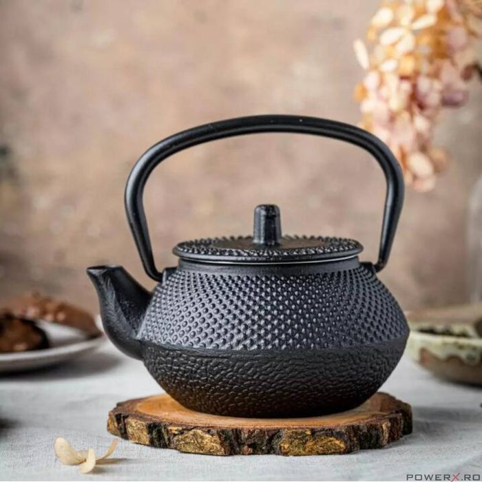Ceainic cu infuzor, din fonta, 0,3l, fierbator traditional, Kinghoff