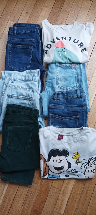Сет дънки,джинси и блузки 134-140 см ZARA,H&M, RESERVED