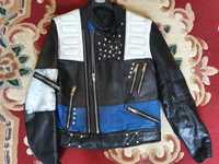 Geaca piele biker moto rock punk