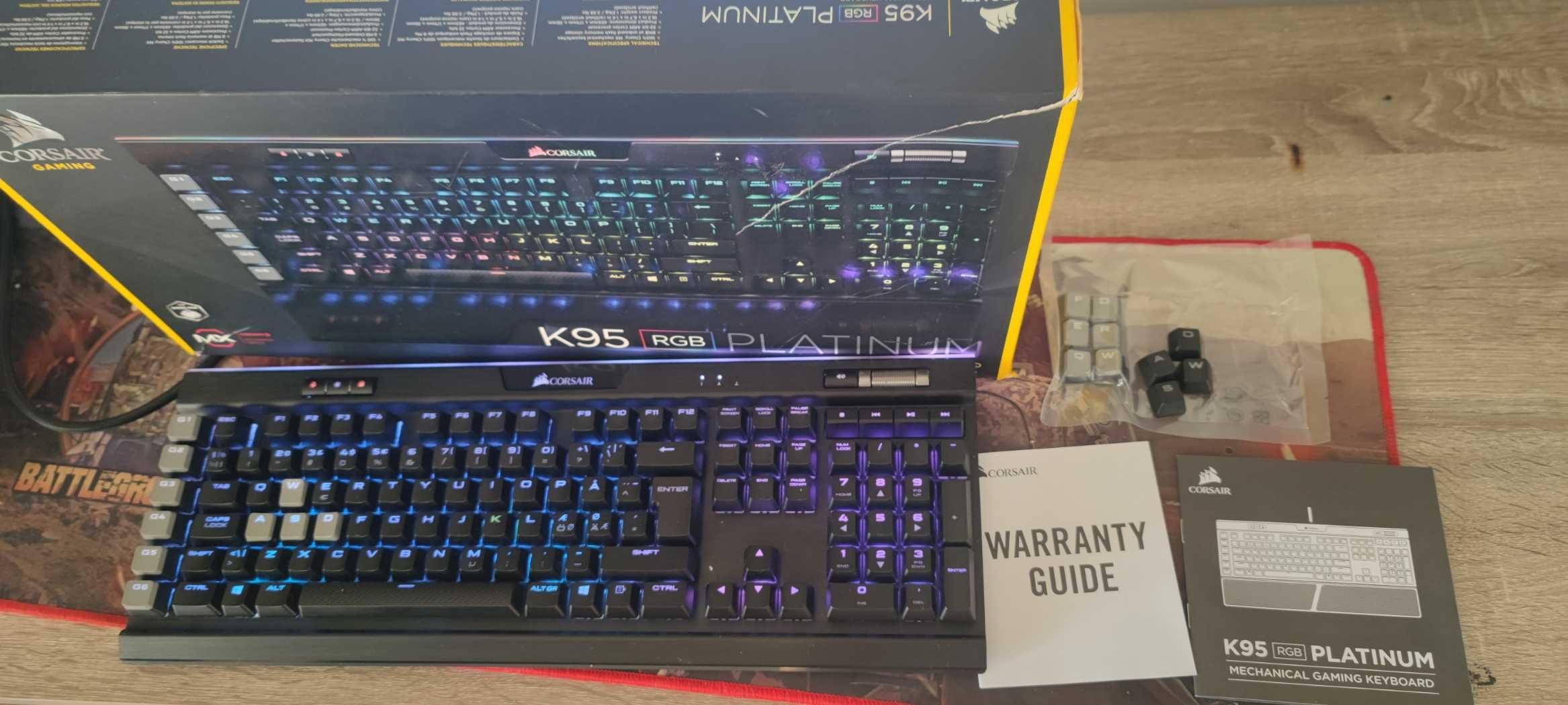 Tastatura mecanica gaming Corsair K95 RGB Platinum,RGB,switch MX Speed