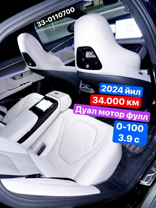 Byd han 2024 yil, dual motor 3.9s Eng fuli bu smart 14 ta kamerasi bor