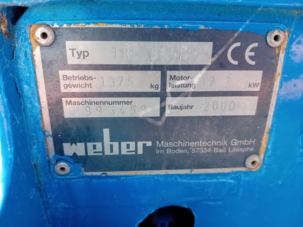 Compactor Weber TRC85 1.3 tone an 2000
