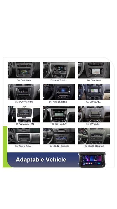 Navigatie Auto Volkswagen Skoda Seat  Android Auto Carplay 2024