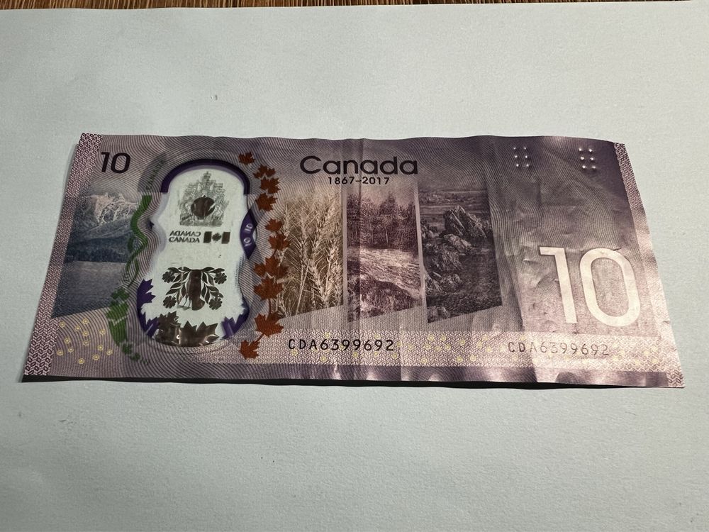 Bancnota 10 dolari polimer Canada comemorativa