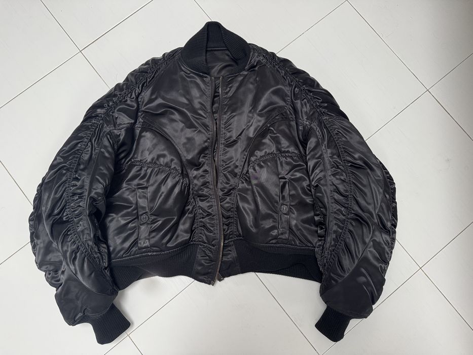Mugler satin bomber jacket