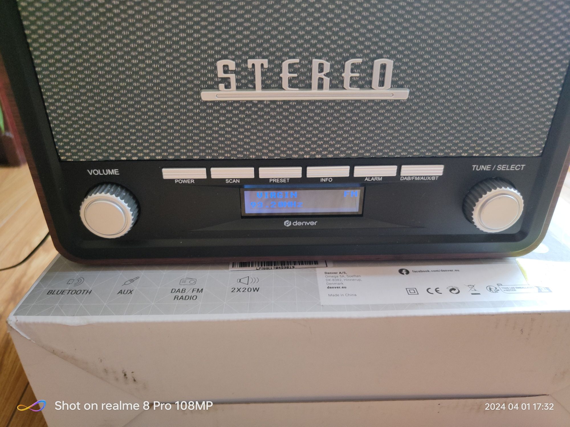Radio vintage dab,fm, Bluetooth,aux in,nou.