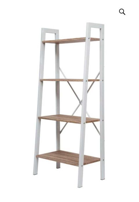 Стенен шкаф метал дърво индустриален дизайн отворена библиотека 137 см