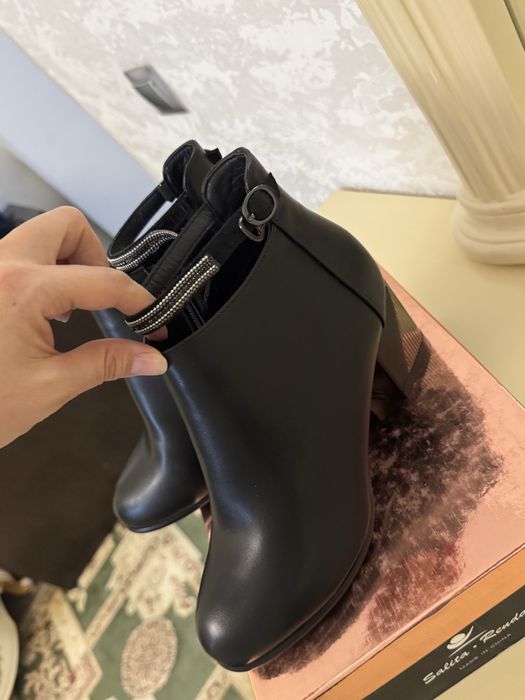 Ботинки демисезонные с начесом, нарядные