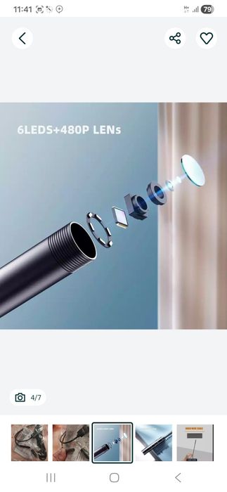 Эндоскоп телга сим камера 2 метрли