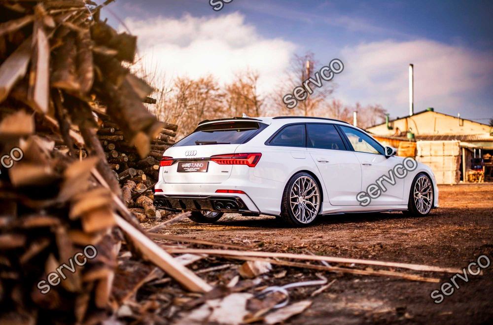 Difuzor si imitatii evacuare Audi A6 C8 S-Line 2018- v6 Maxton Design