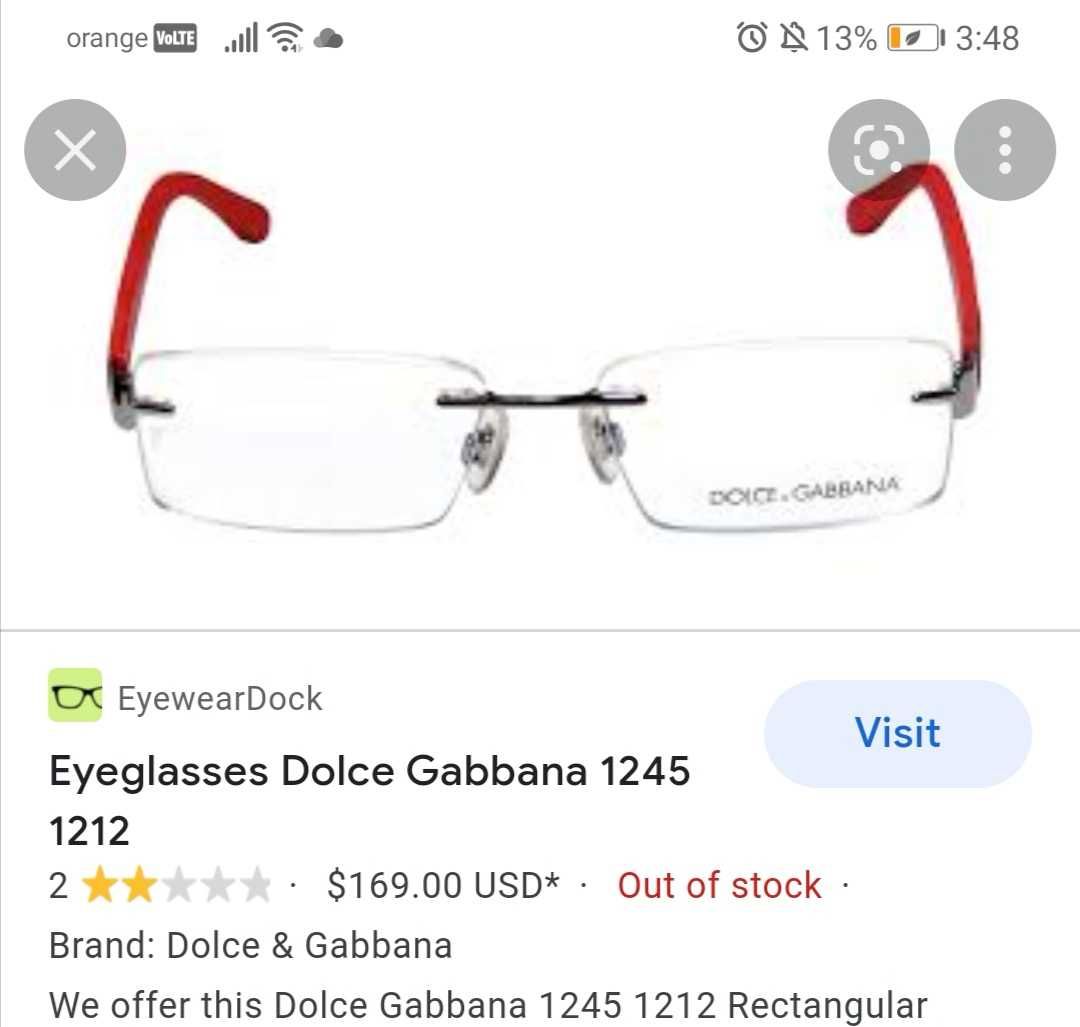 Ochelari D&G in stare foarte buna, nepurtati lentile fara dioptrii