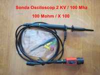 Sondă de osciloscop, înaltă tensiune 100: 1/( 2 Kv) /100 Mhz