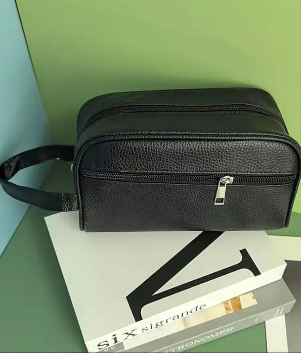 Чантичка 2 модела  , черна от естествена кожа