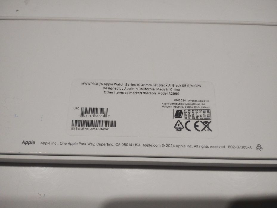 Apple Watch series 10 Jet Black 46