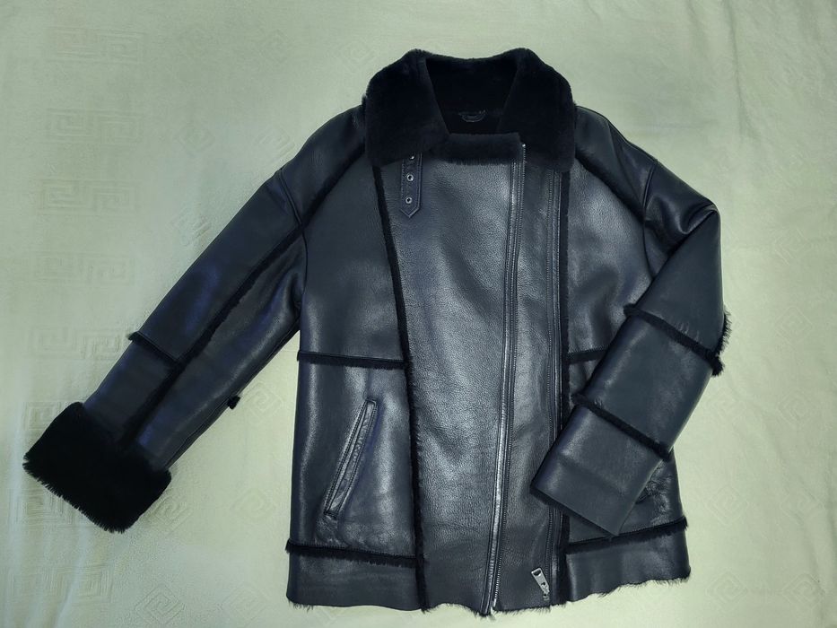 Дубленка натуральная кожа, натуральный мех