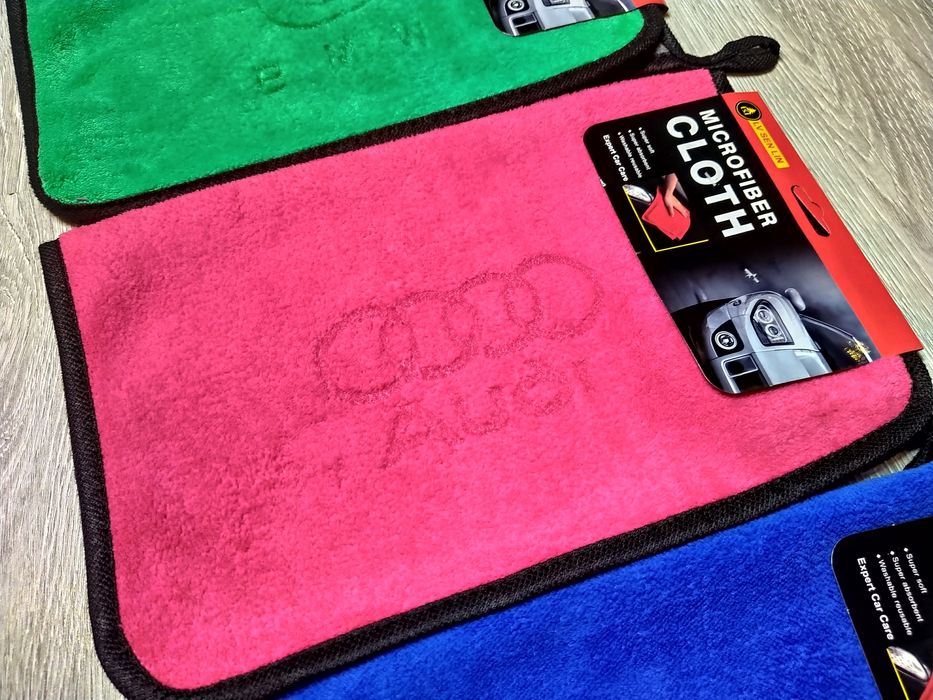 Laveta Microfibra  Audi, BMW, TOYOTA, Rosu, Verde, Albastru