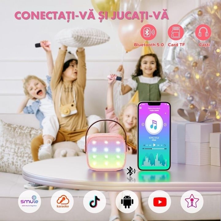 Set Boxa Karaoke, Cu 2 Microfoane Wireless