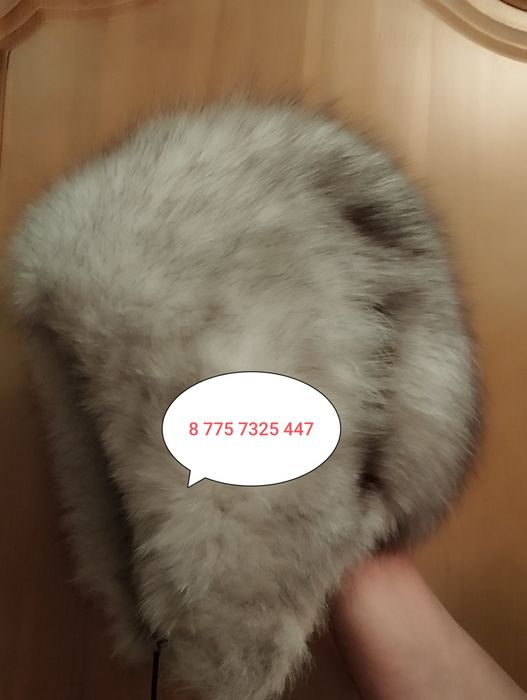 Шапка песец оч теплая