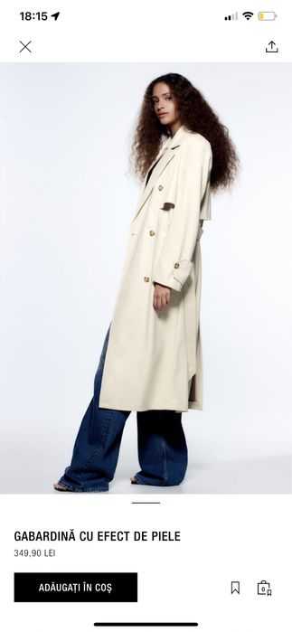 Trench Zara NOU