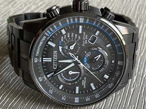 Citizen AT4127-52H Eco-Drive Sapphire Solar Chronograph Granite-ion