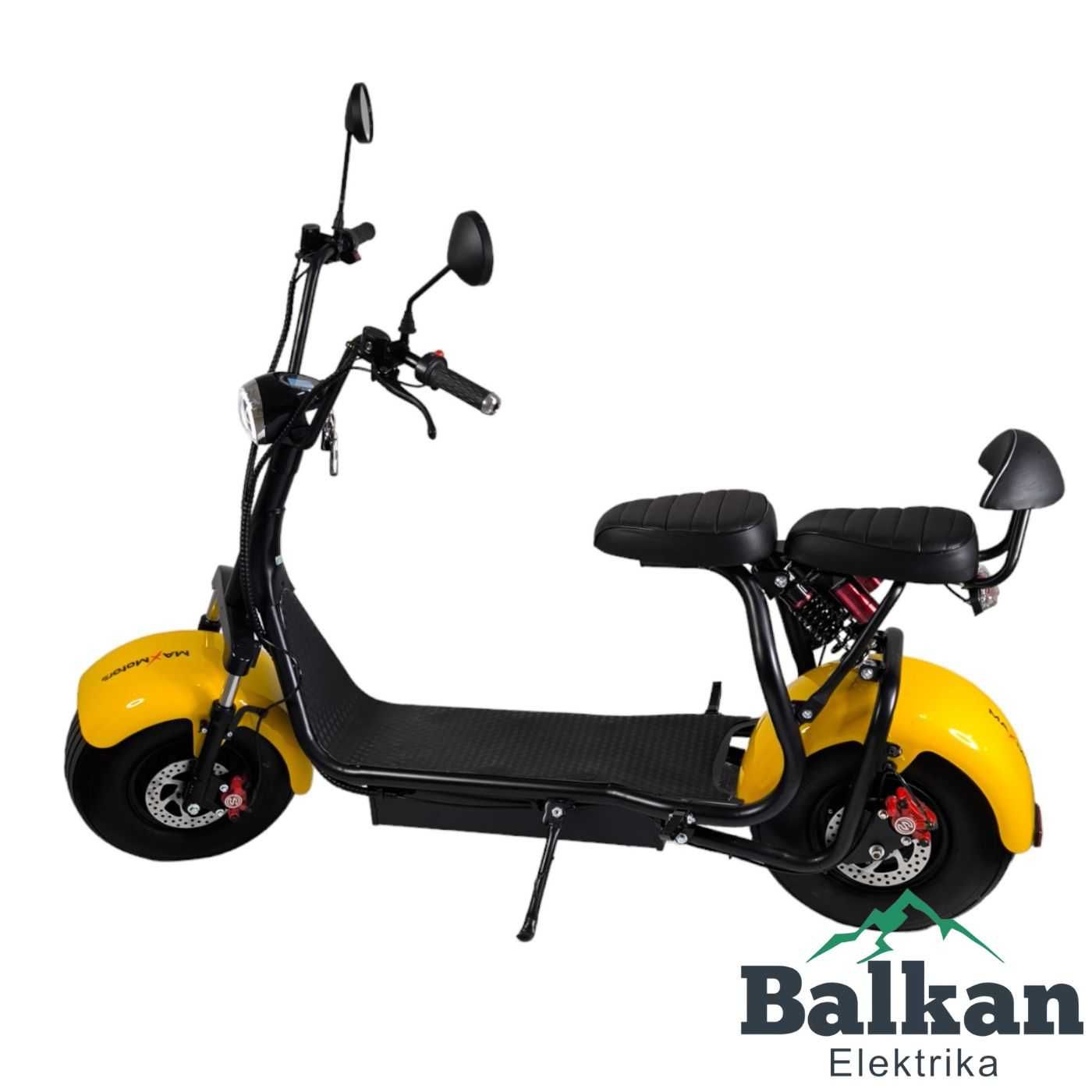 Електрически скутер BIG CITY HARLEY 1500W 60V/12AH Yellow