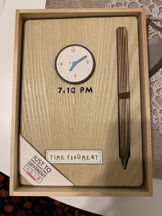 Agenda lemn 12.5x18.5cm,68file,Time Fragment