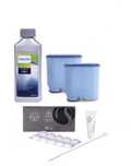 Set curatare aparat de cafea, Phillips,plastic, Cu accesorii, Gri
