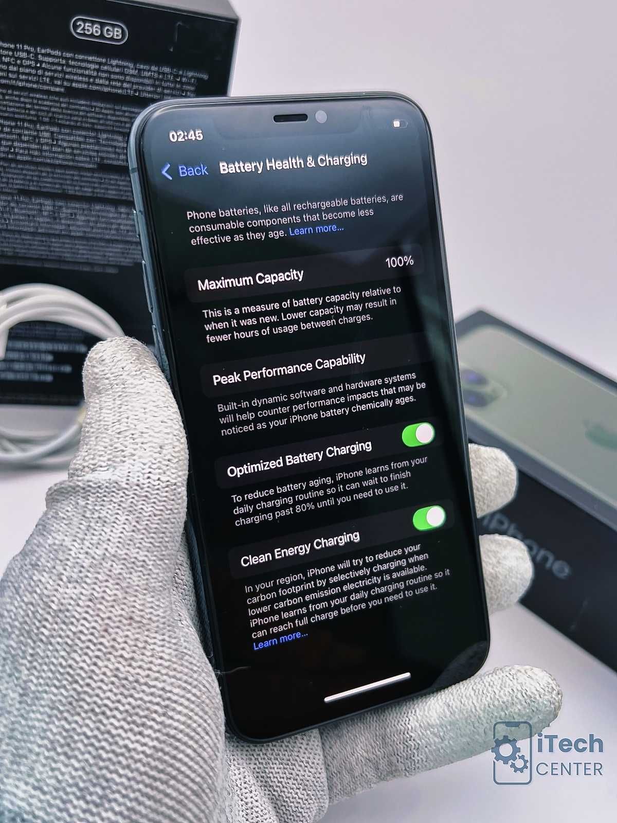 iPhone 11 PRO, 256GB, Midnight Green, 100% батерия, КАТО НОВ, ГАРАНЦИЯ
