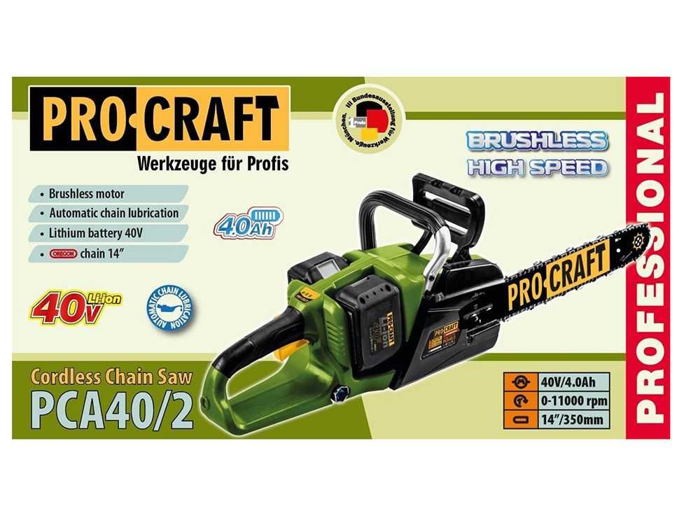 Безчетков акумулаторен трион 40V, 14", OREGON, PROCRAFT PCA40/2