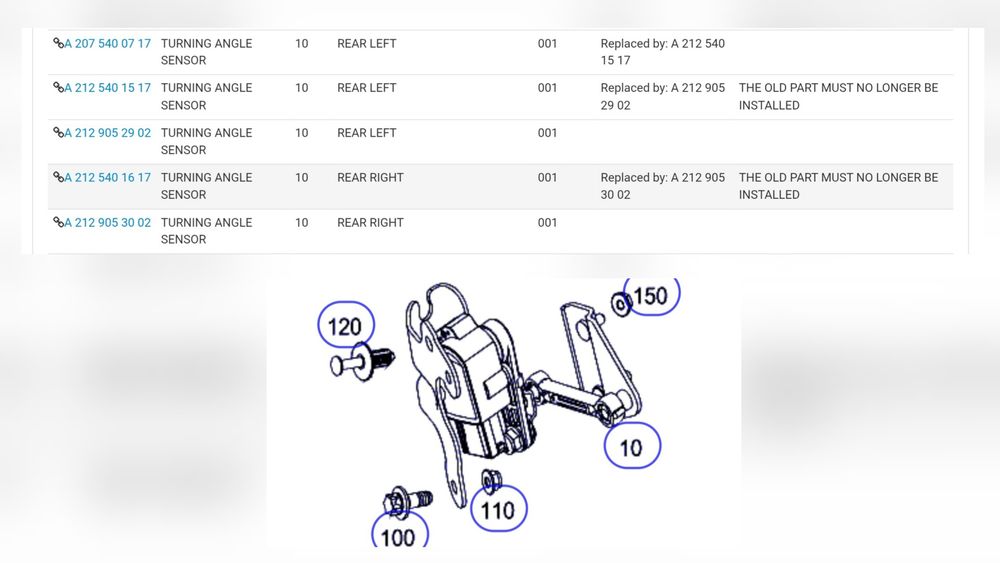 Brat senzor nivel Mercedes 212, 204 xenon suspensie