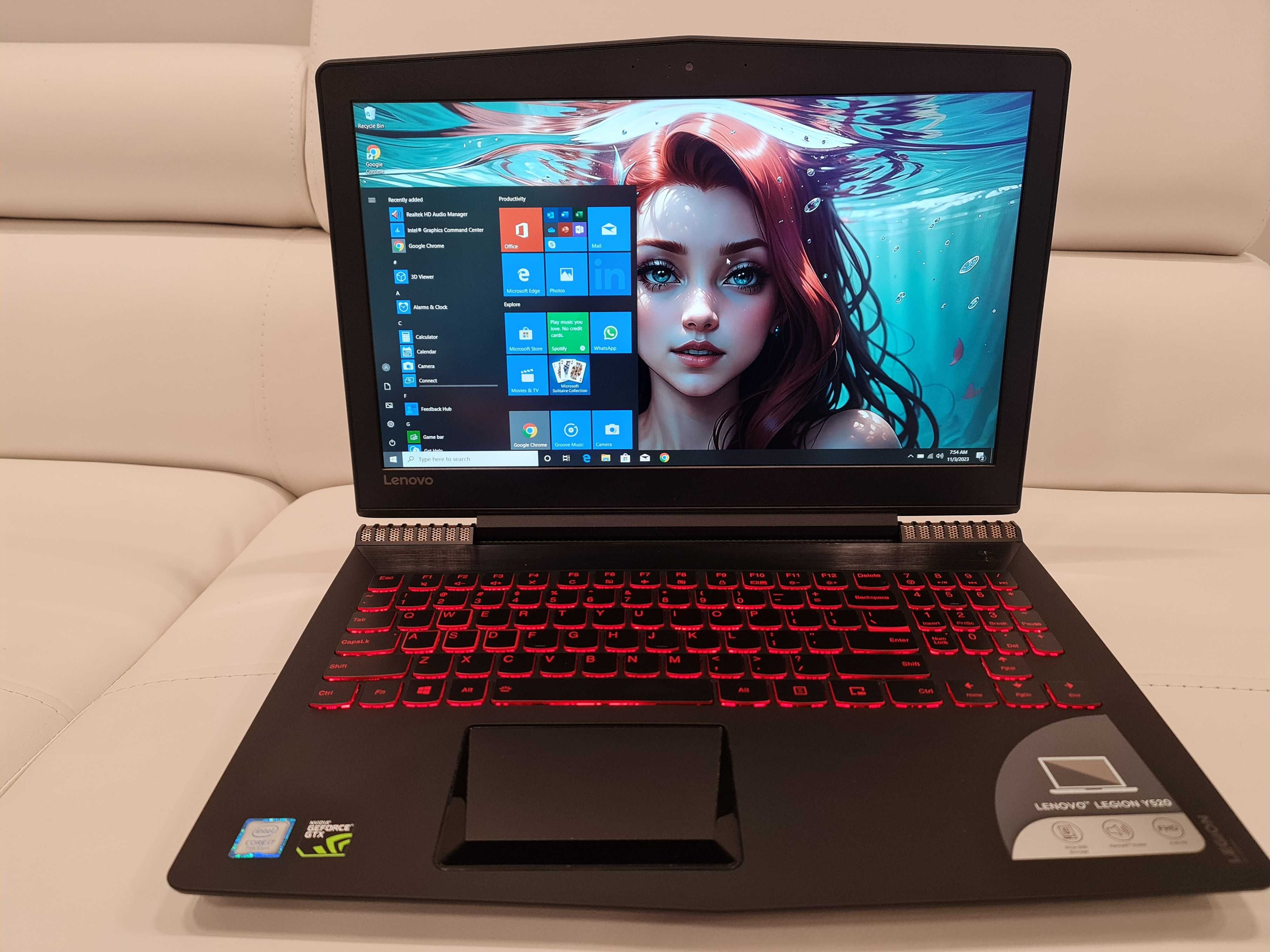 laptop lenovo legion nou ,procesor i7 ,video 6 GB nvidia, 16 gb ram