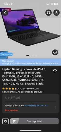 Laptop Gaming IdeaPad 3