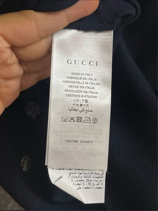 Tricou polo bleumarin barbati - Gucci - XXL - stare foarte buna