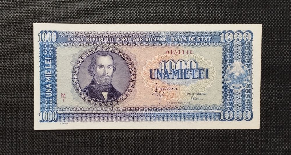 ROMÂNIA 1000 lei 1950 Necirculată