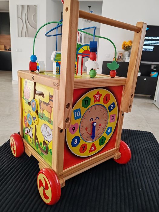 Antepremergator tip Cub, Multifunctional din lemn, 6 în 1