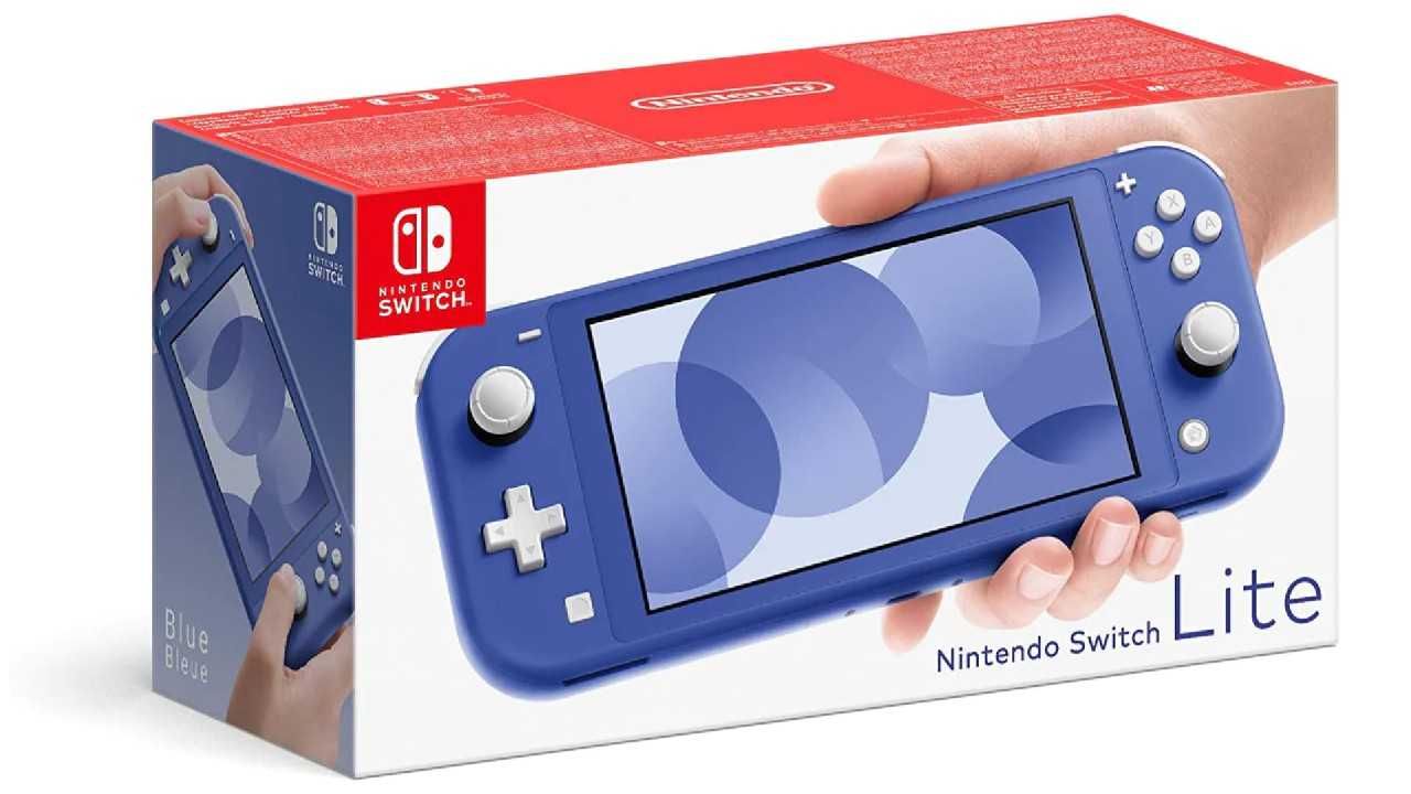 Consola Nintendo Switch Lite Blue + Joc Pac Man World- SIGILAT