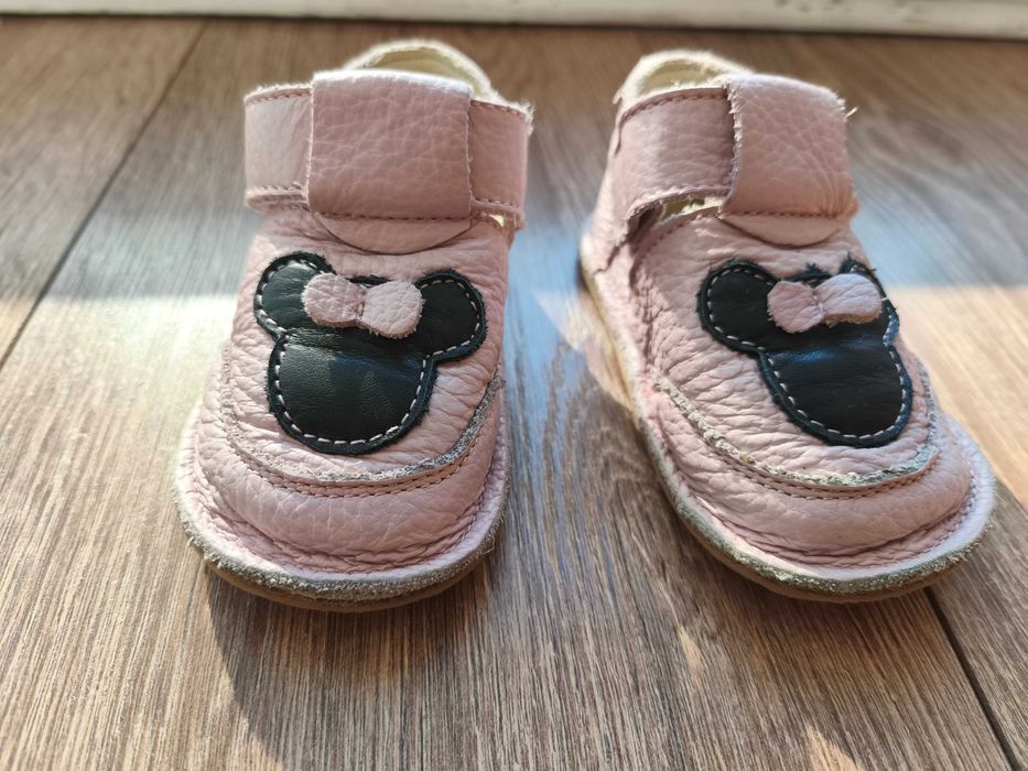 Pantofi barefoot piele naturala fetițe , mărimea 19