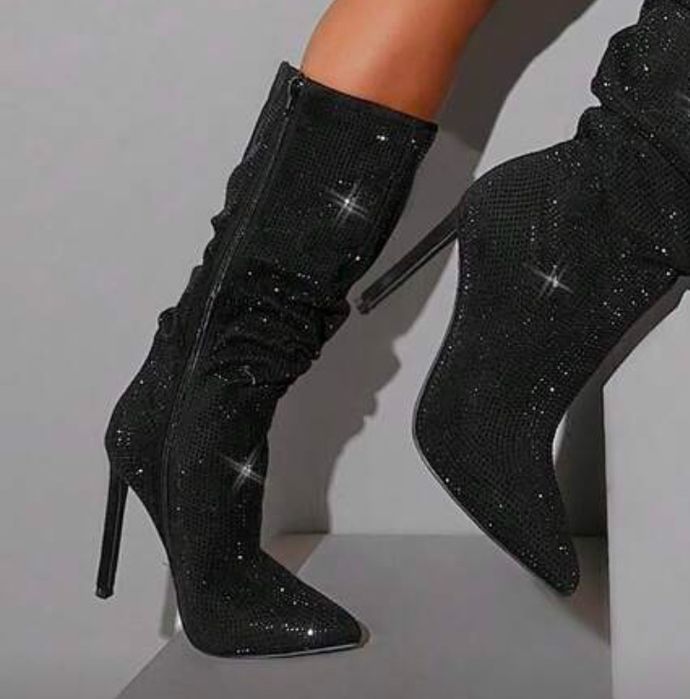 Cizme de damă sclipicioase