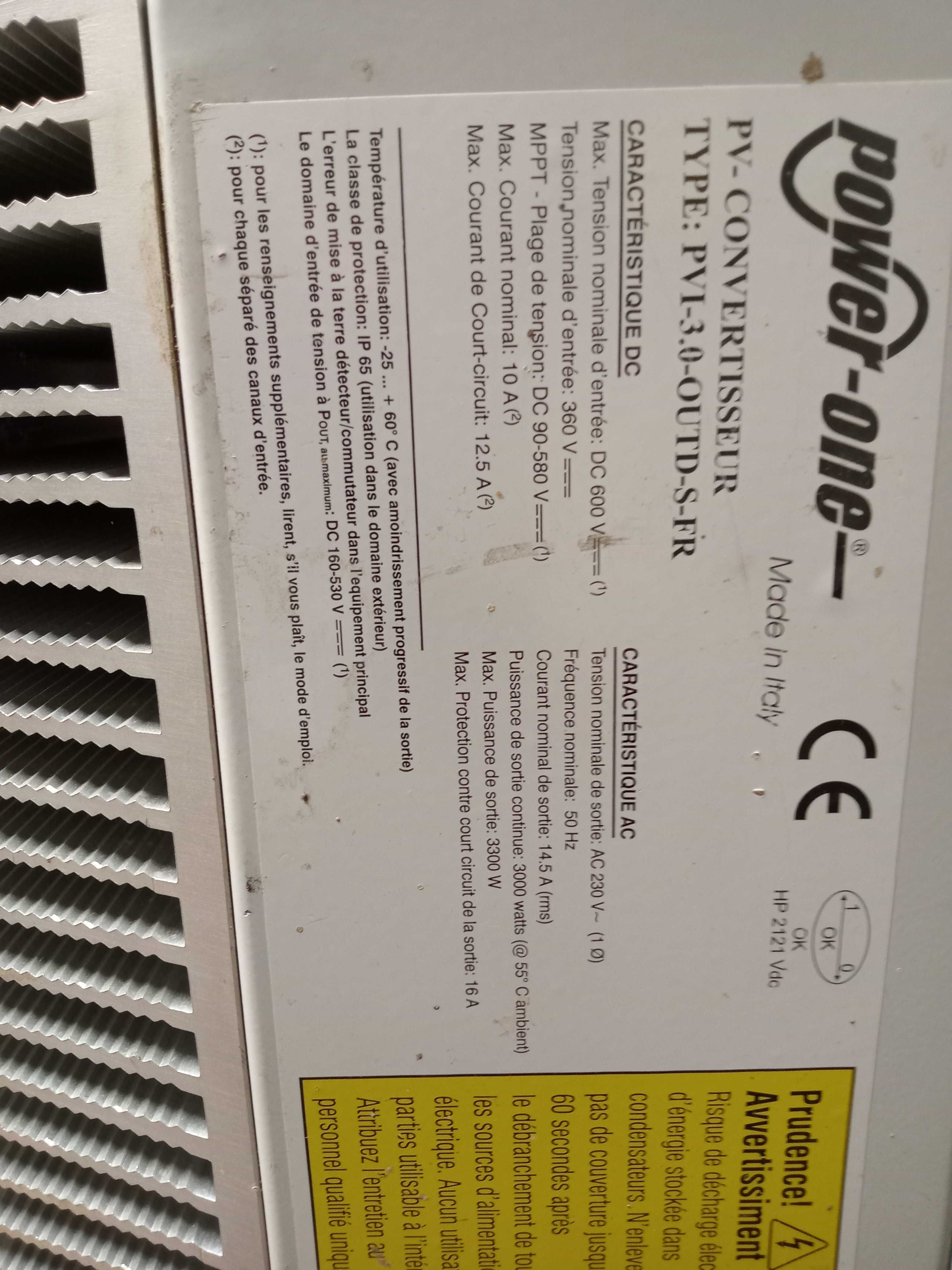 Invertor on grid ABB Aurora 3,3kw